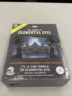 T1-4: Temple of Elemental Evil - Deluxe 2 Volume Set Goodman Games - New Sealed
