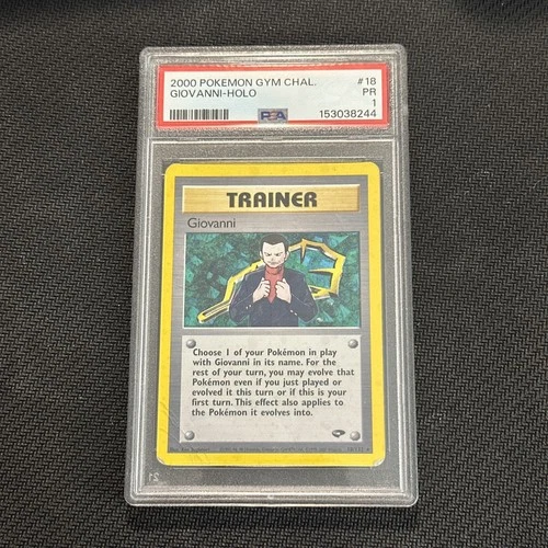 Giovanni 2000 Gym Challenge Holo Pokemon Card 18/132 PSA 1