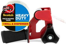 3m Scotch Tape Gun Dispenser with Heavy Duty 3850 Shipping Packaging Tape, 1roll
