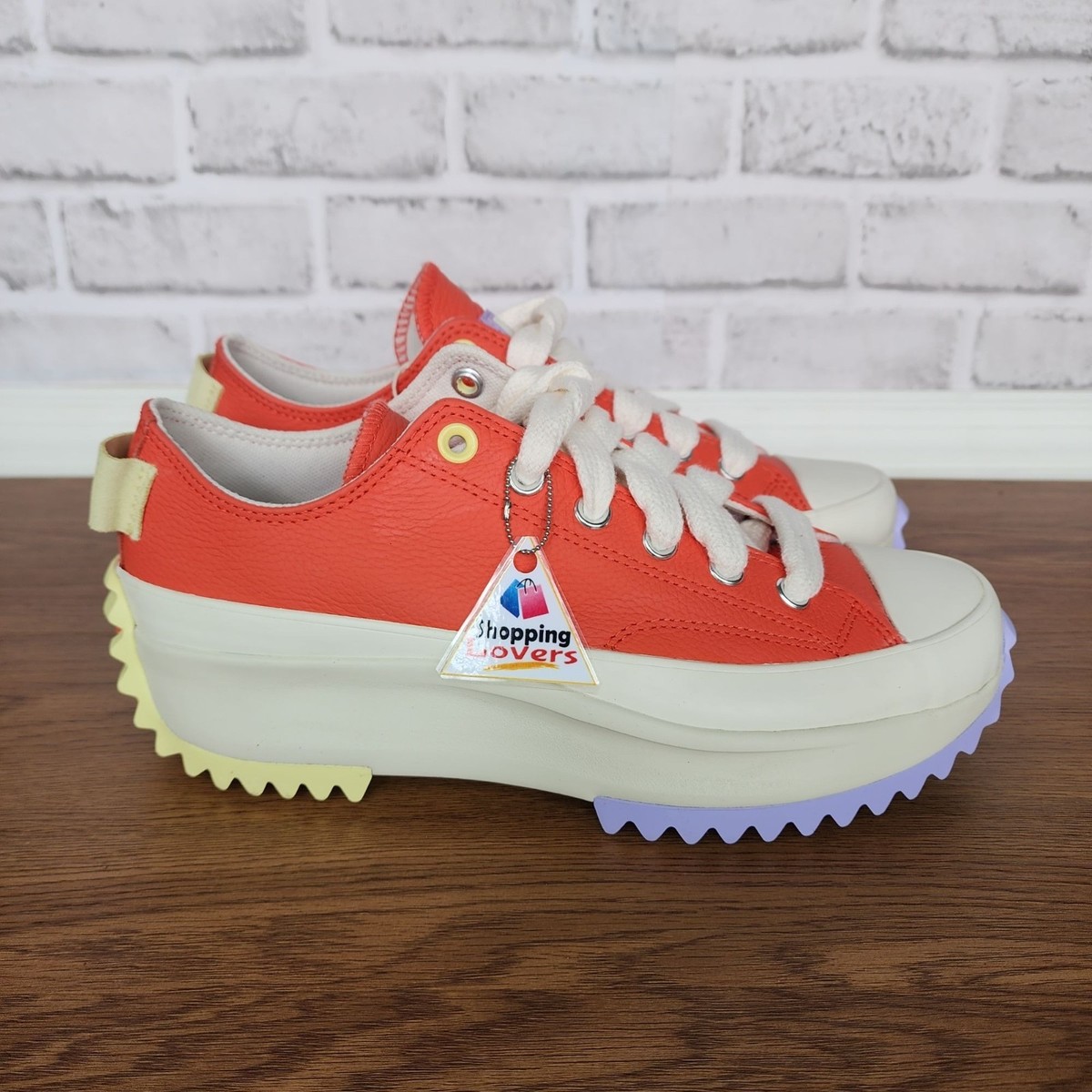 ❤️Converse Run Star Hike Platform Color Pop Leather 5 Men\'s Shoes Orange A16289C Run Star Hike Platform Canvas Unisex High Top Shoe. Converse.com main image 4