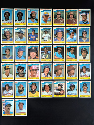  Lot of (37) 1984 Topps Cereal Baseball cards | Near complete set | Ryan, Rose