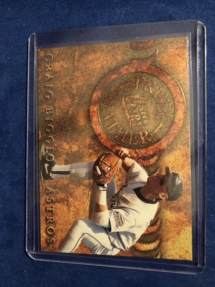 1996 Fleer Ultra - Prime Leather Craig Biggio #12 - Image 2 of 4