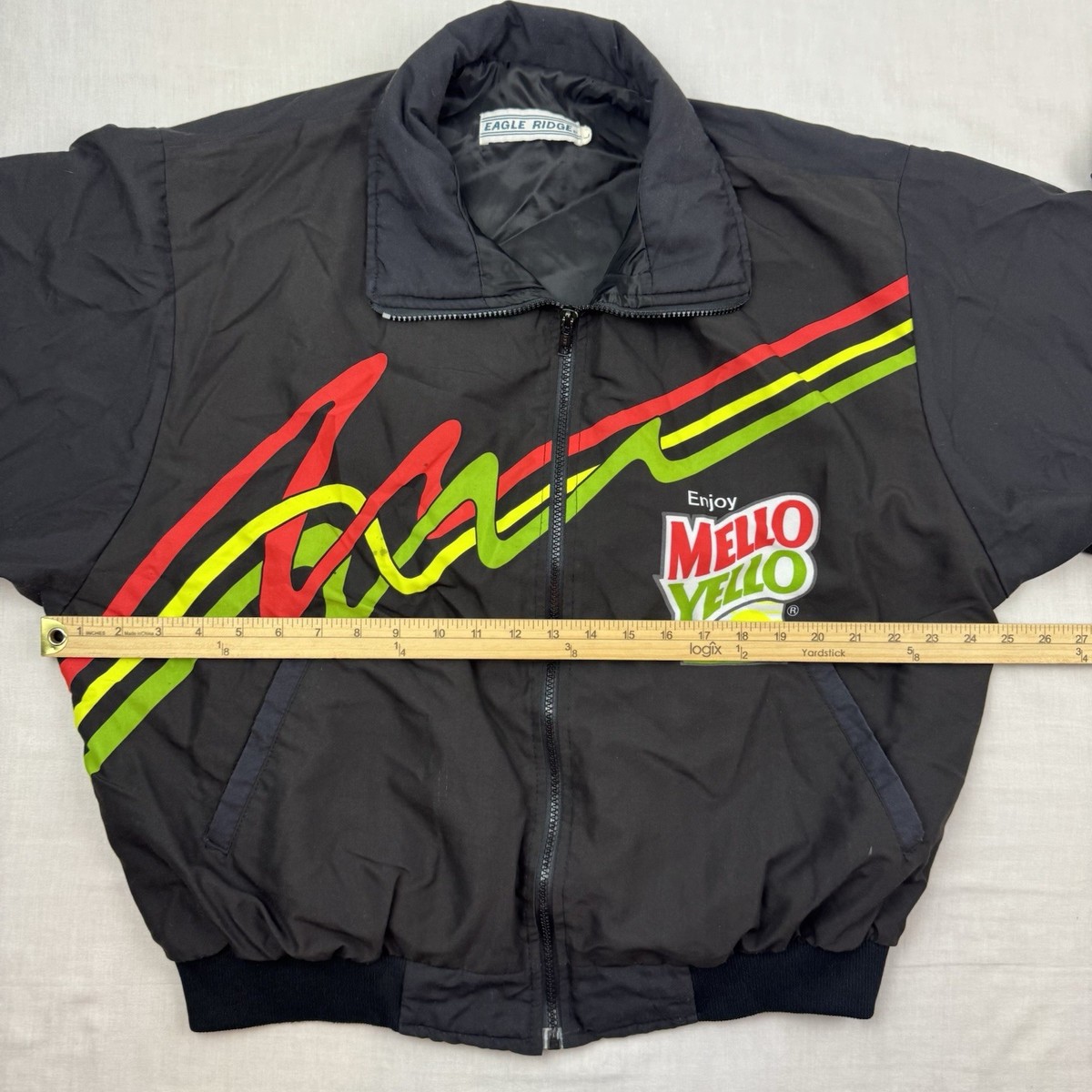 Vintage Mellow Yellow Jacket Adult Large Promo Snack Full Zip