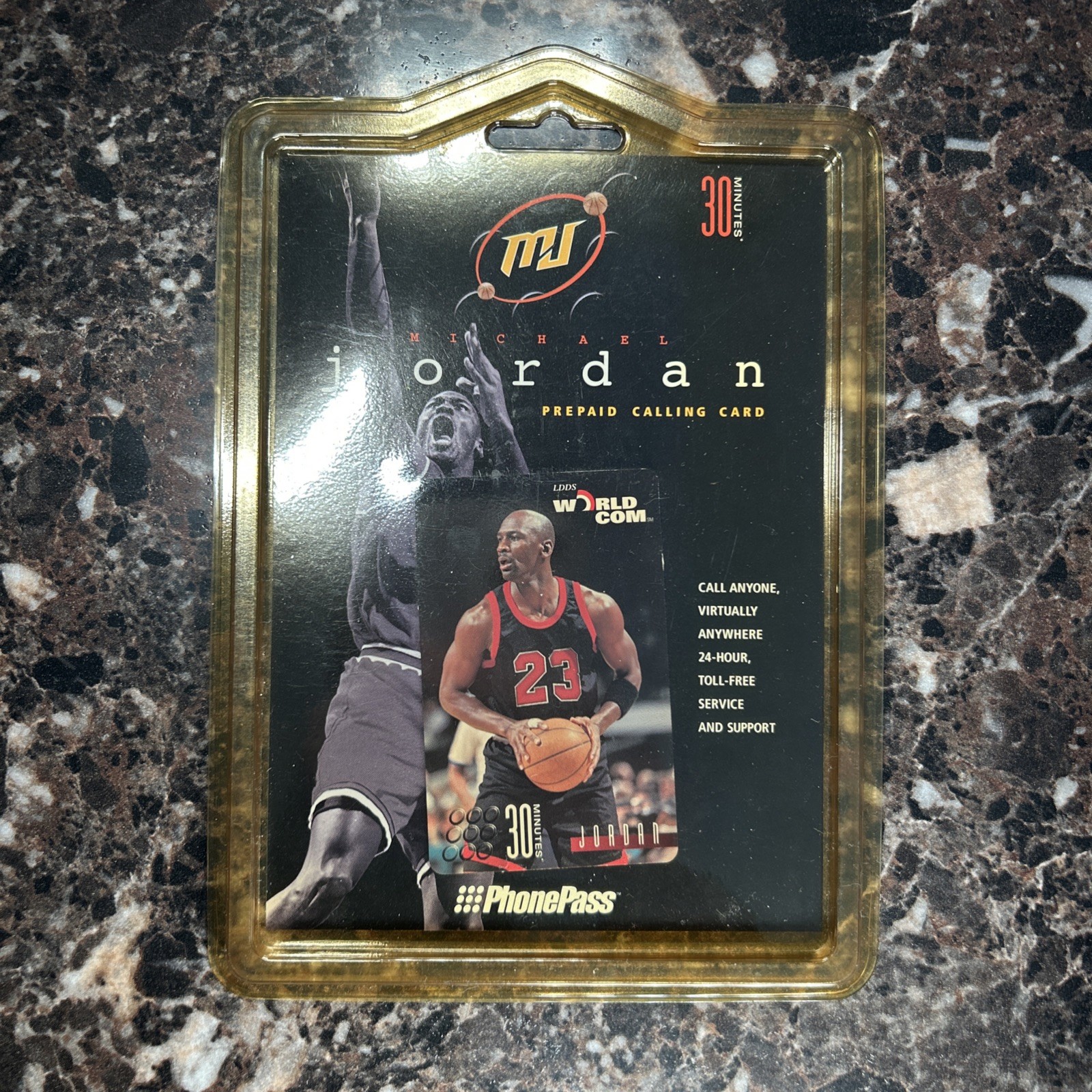 Rare MJ Michael Jordan World Com Phone Pass Calling Card 30 Min