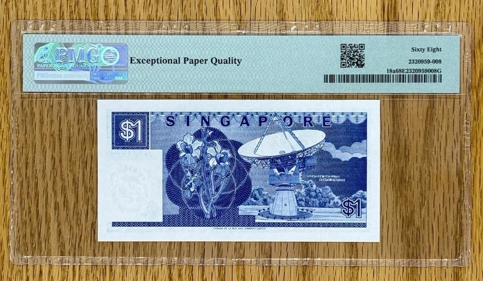 1987 Singapore Board of Comm.of Currency 1 Dollar Pick#18a PMG 68 EPQ SGU - Image 4 of 4