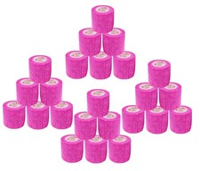 2" Vet Wrap Tape Fuchsia - 24 Rolls Self-Adhesive Cohesive Flex Bandage