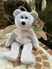 Vintage Ty Beanie Halo the Angel Bear  Retired; Errors-brown nose P.E.