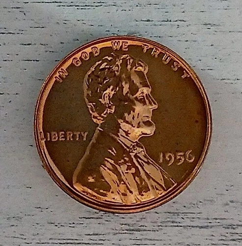 1956-P Proof Lincoln Wheat Cent ~ Free Shipping! Proof Set Haze