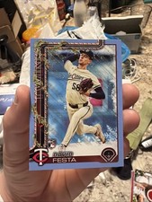 2025 Topps Holiday David Festa #H78 Rookie Blue Matte Glitter Minnesota Twins