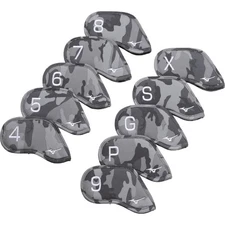 MIZUNO Golf Head Covers for Irons, Set of 10, By Club, Unisex, Camo, 5LJH2302