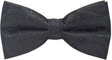 Men's Bow Ties Pre-Tied Adjustable Fun Pattern Bow Ties for Men Black