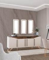Sideboard Anrichte Kommode Schrank Beige Holz Holzschrank Esszimmer