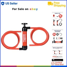Fluid Transfer Pump Plastic Hand Siphon Oil Gas Fuel RV Aquarium Mover