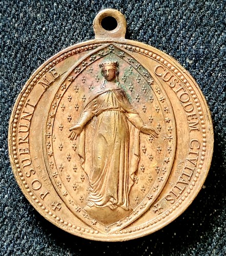 Algérie Rare Méd. Cuivre 32,5mm- Trappe d'Afrique (ND Staoueli) Par L Penin 1848 - Imagen 2 de 3