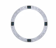 CREATED DIAMOND SAPAHIRE BEZEL FOR 26MM ROLEX DATE DATEJUST 6917 LADY WHITE