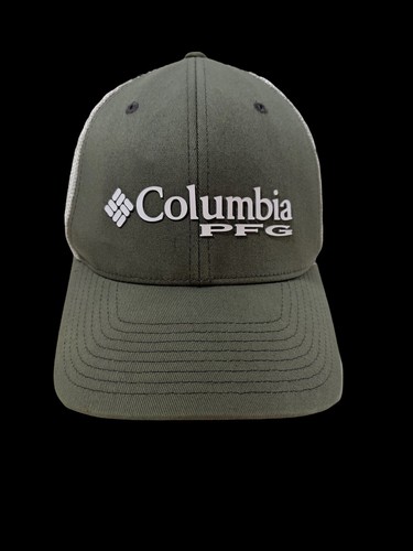Columbia PFG Hat S/M Grey \u0026 White Mesh 