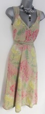 Stunning Monsoon Floral Print Waist Tie Summer Day Evening Occasion Dress 8