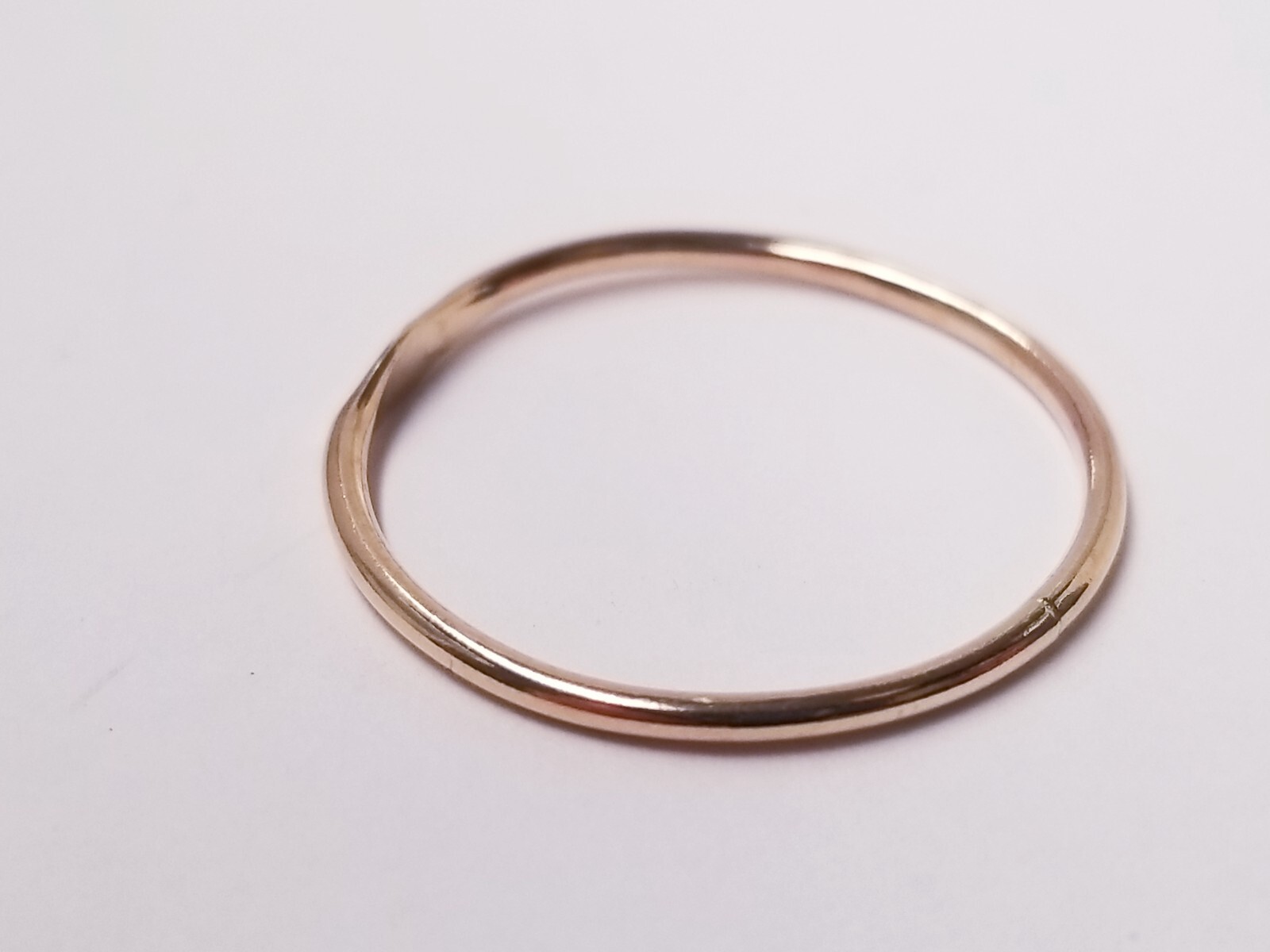 Lumin Tiny Initial Ring, Gold Fill - S - image 5