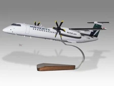 Bombardier Q400 Westjet Desk Wood Airplane New Model Small Scale 1/100