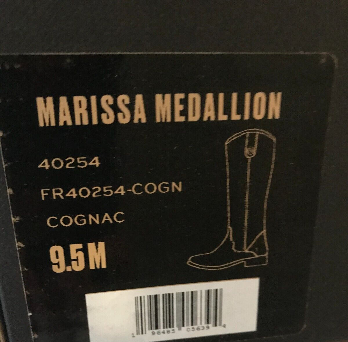 NEUF DANS SA BOÎTE Marissa Medallion Intérieur Zip Cuir Haute Bottes