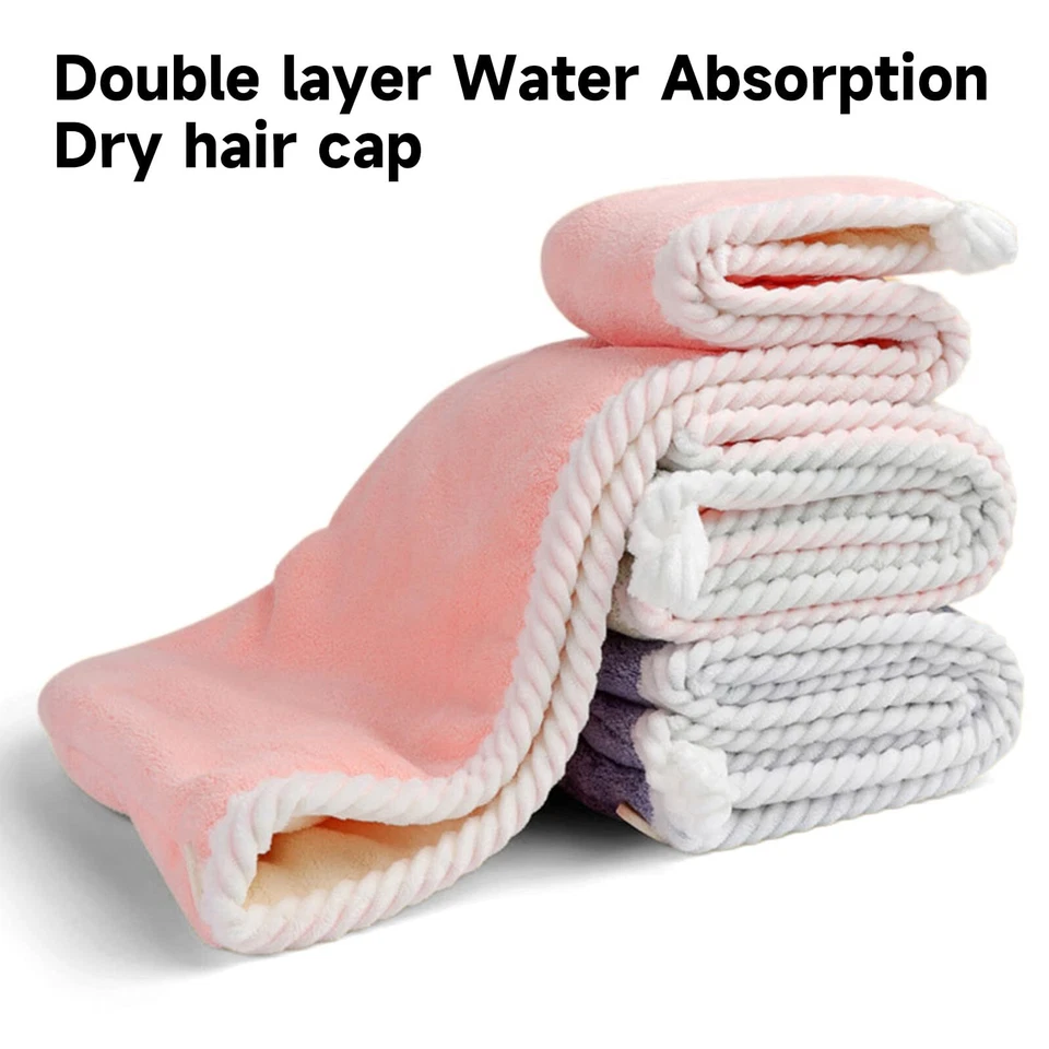 Toalla de cabello de microfibra Toalla de cabello Envoltura para mujeresEnvoltura para el cabello Toalla turbia Twist H... Foto 2 de 4