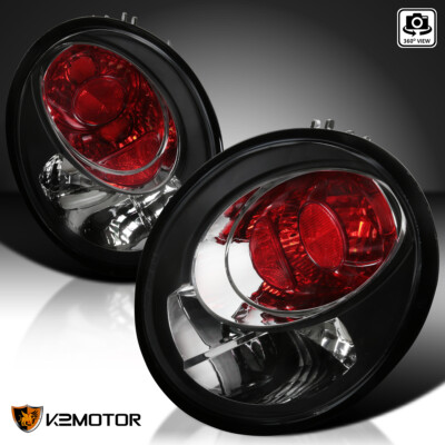 Black Fits 1998-2005 Volkswagen Beetle Tail Lights Brake Lamps Left+Right Pair