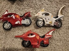 Mighty Morphin Power Rangers White Red Pink Shark Cycle Bike 1995 Bandai Vintage