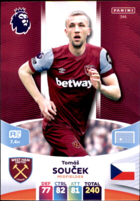 Premier League Trading Card 344 - Tomas Soucek - Basis Karte - 2023/2024