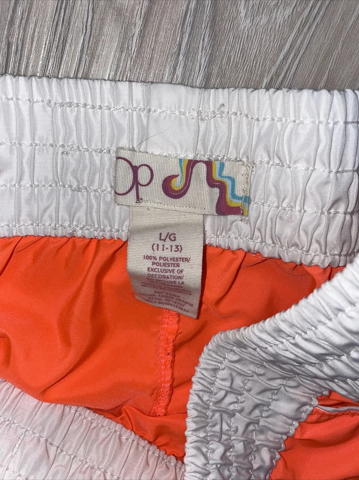Pantalones Cortos de Baño OP Ocean Pacific Juniors’ Talla L Grande 11/13 Coral Neón 1J Foto 4 de 4