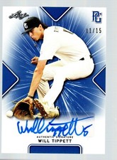 2021 Leaf Perfect Game Showcase Autographs Blue #BAWT1 Will Tippett 11/15