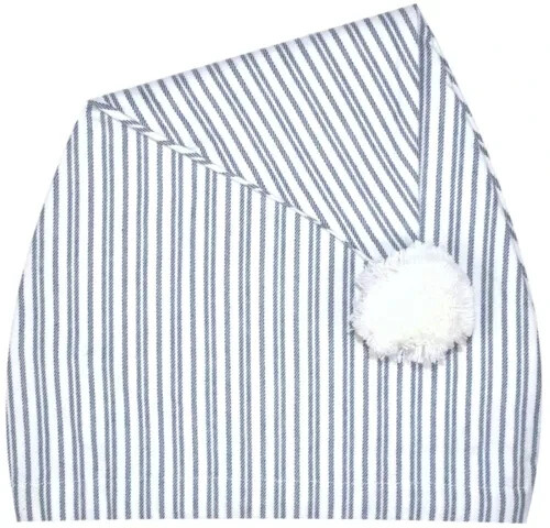 Lee Valley Cotton Flannel Nightcap - Blue Ivory Stripe