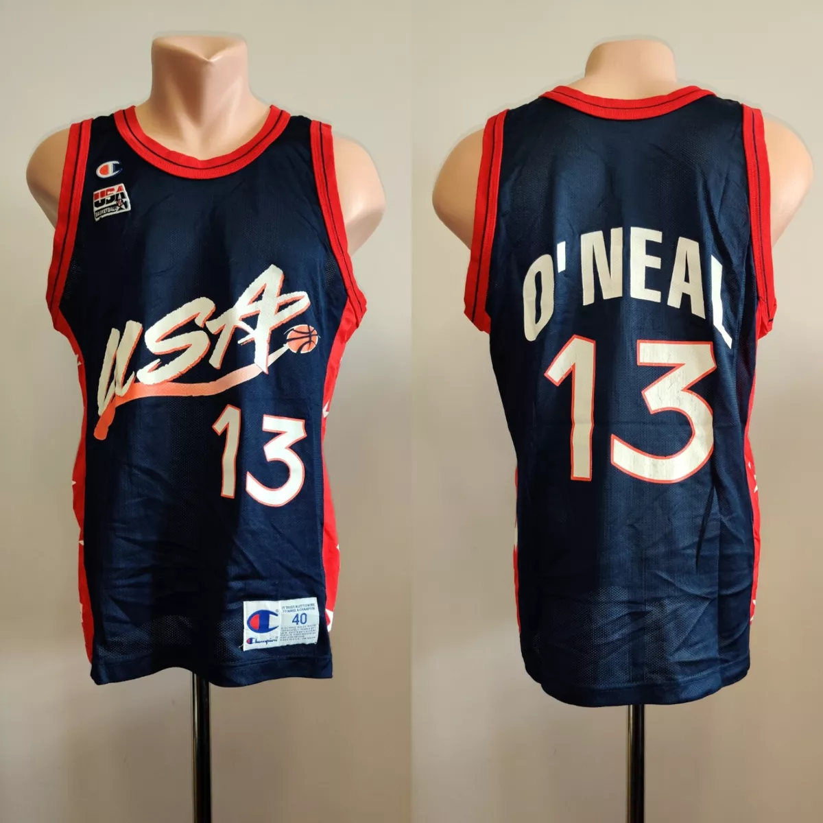 90s Champion Shaquille O'Neal Orlando Magic Jersey Euro Cut Size