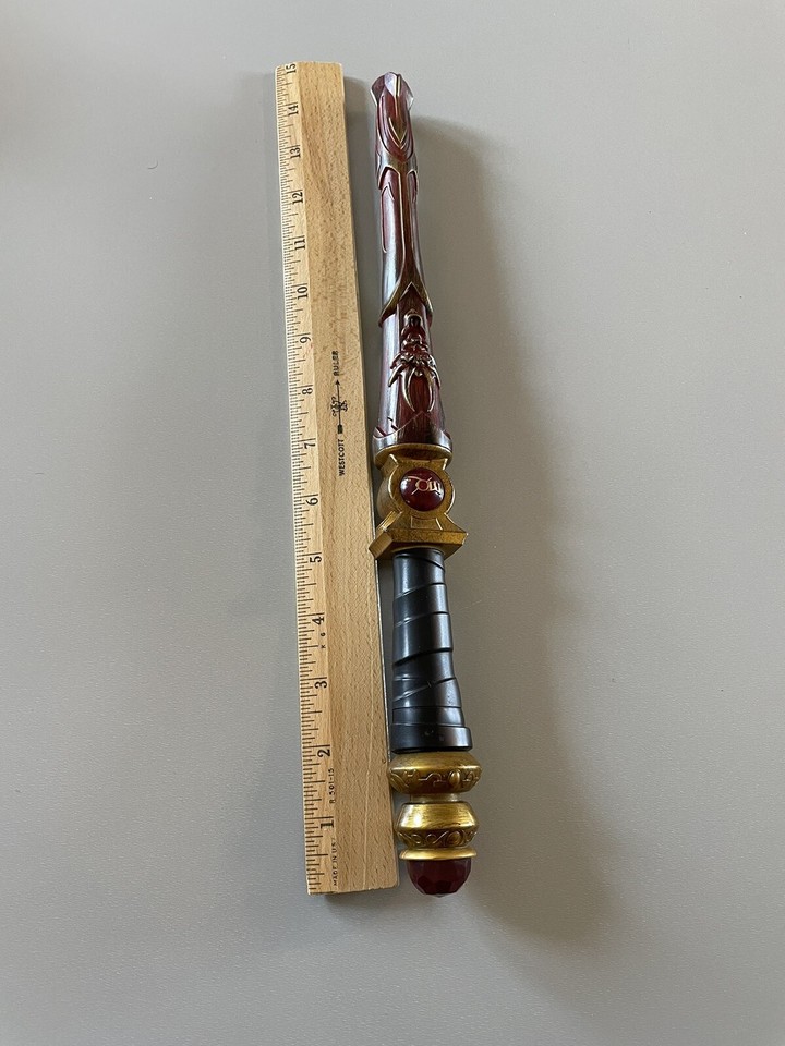 Ruby and brass Magiquest Wand W Ruby Gemstone Topper Great Wolf Lodge 2007 eBay