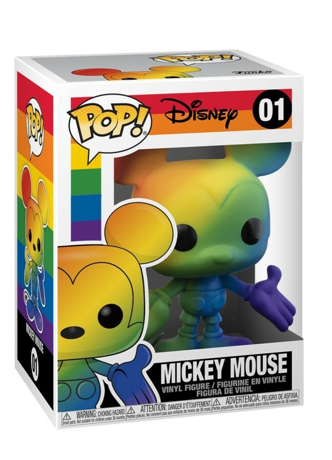 Funko Pop! Mickey Mouse #01 Rainbow For Pride Vinyl Figure + Protector
