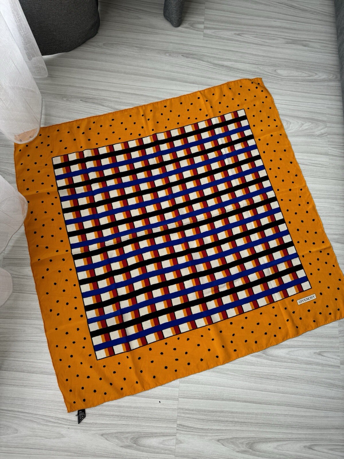 Givenchy Silk Scarf Geometric Pattern - image 10