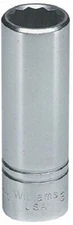 1/2" Drive Deep Sockets, 12-Point, Metric, High-Polished Chrome Finish, Williams