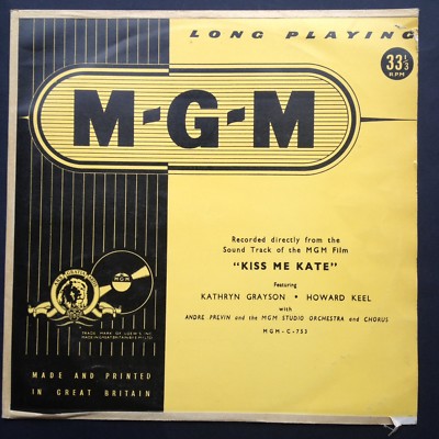 Cole Porter KISS ME KATE Film Soundtrack LP Kathryn Grayson   Howard Keel   MGM