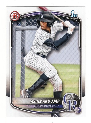 Ashly Andujar 1st Prospect Rookie 2025 Bowman Card #BP-20 Colorado Rockies