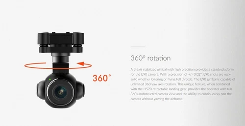 Yuneec E90 20MP 4K/60FPS 3-Axis Gimbal Camera for H520 Drone - Picture 8 of 8
