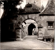 Allemagne, Rothenburg, Burgtor Vintage print,  Tirage argentique  10X15  C
