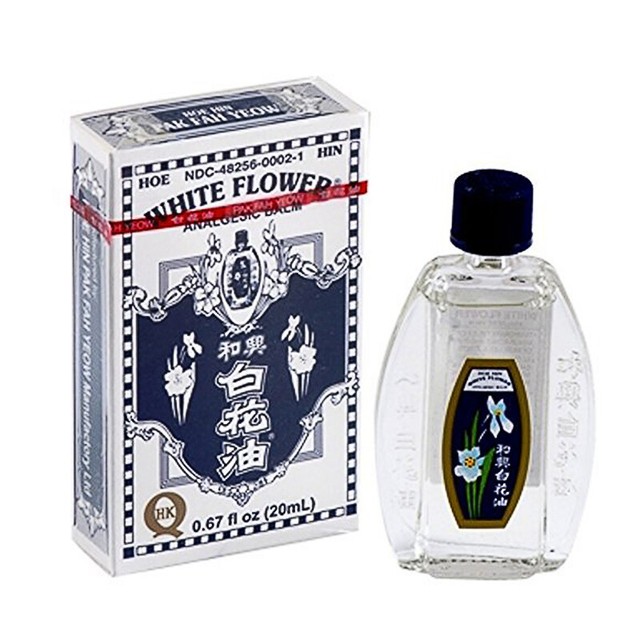 2 Boxes Hoe Hin White FLOWER Pak FAH Yeow Oil Embrocation Analgesic