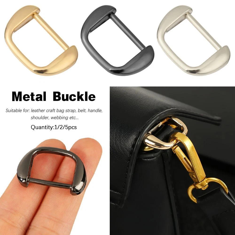Open Screw Bag Strap Parts Shackle Clasp Metal Buckle D Ring Webbing Buckles