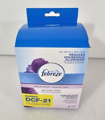 Febreze Spring & Renewal Vacuum Filter for Eureka DCF-21 Upright NEW