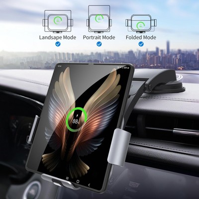 For Samsung Fold 4/3 Folding Screen Mobile Phone Car Wireless Charger Holder B