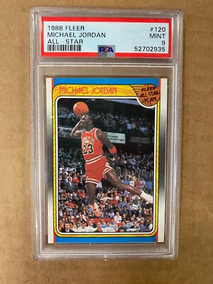 1988/89 Fleer #120 Michael Jordan All-Star PSA MINT 9 Free