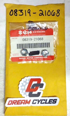 NOS GENUINE Suzuki LOCK Nut 08319-21068 08319-2106A NEW OEM QTY2