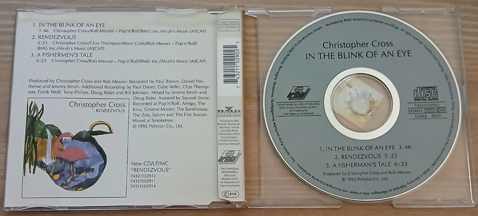 CHRISTOPHER CROSS - in the blink of an eye -Maxi CD/BMG Ariola 1992,743211102902 - Bild 2 von 3