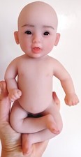 CLEARANCE 25cmFull Body Solid Silicone Baby Girl Doll HandmadeLifelikeRealistic 