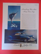 1941 Lincoln Zephyr V-12 Finest Lincoln Ever Built Art Print Ad
