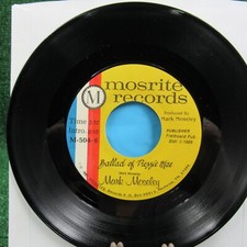 Rare Mark Moseley Ballad Of Tressie Mae 45 Vinyl M-504-5 Mosrite Records